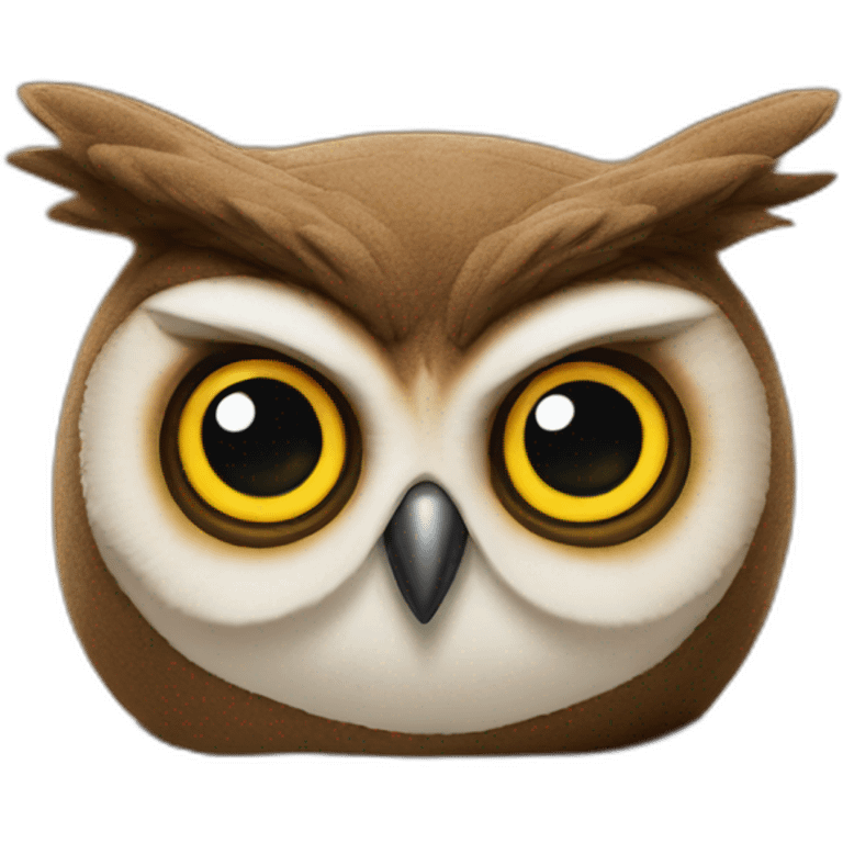 TY brand owl plush toy emoji