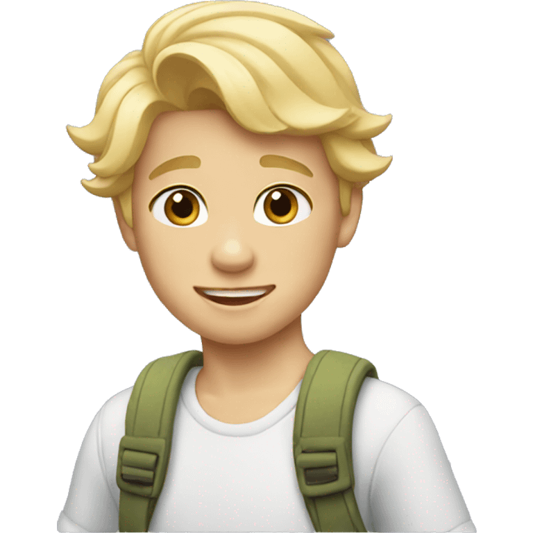 Blonde boy in Disneyland emoji