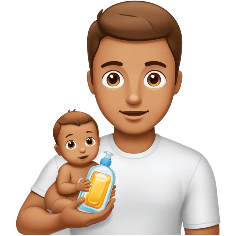 Guy with baby oil emoji