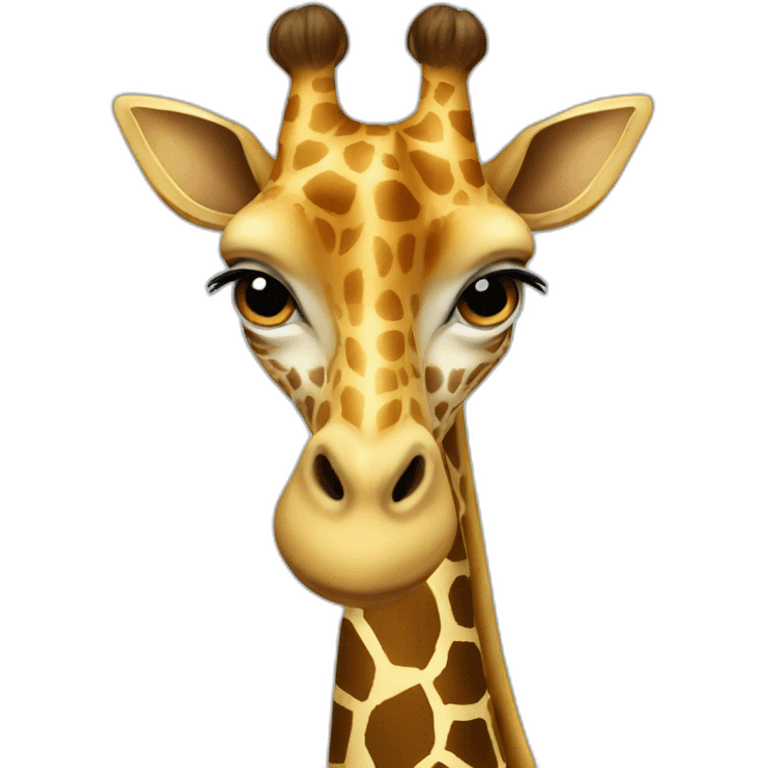 Giraffe with snakes head emoji