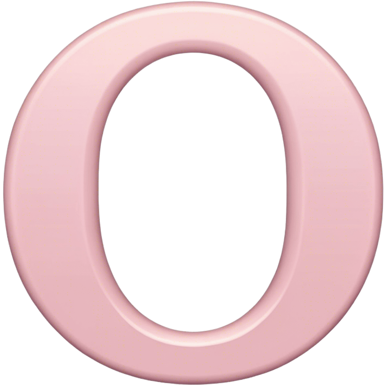 Letter “O” in pink color emoji