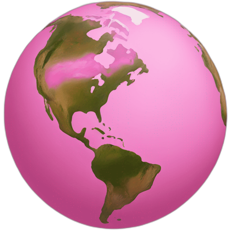 pink earth emoji