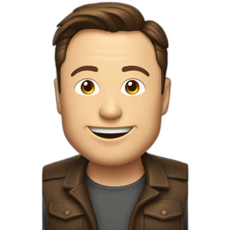 Elon musk buvant une bière emoji