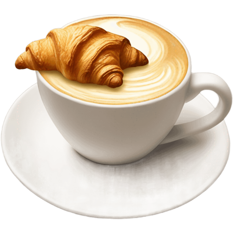 Croissant and latte emoji