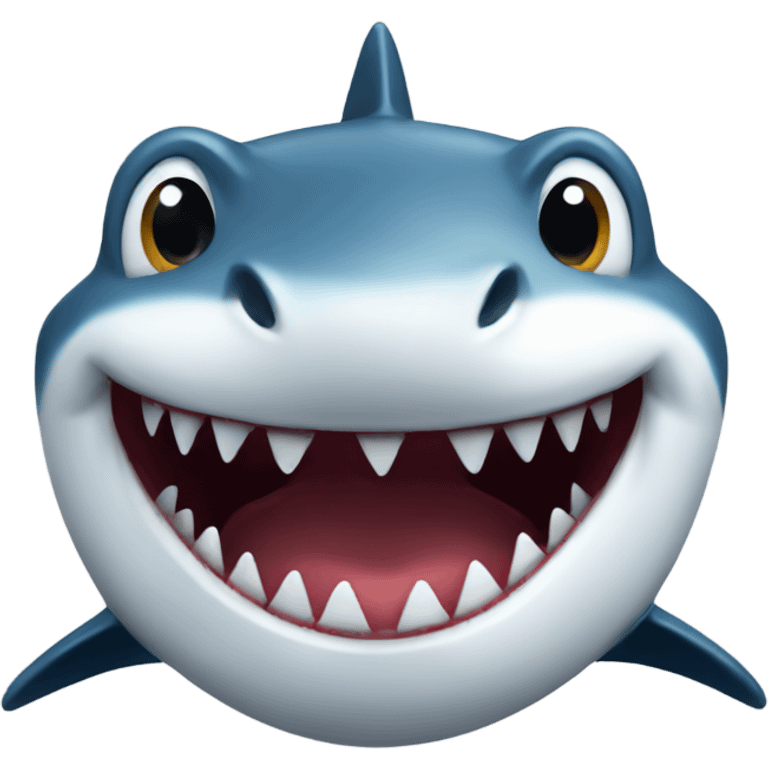 Smiling shark emoji