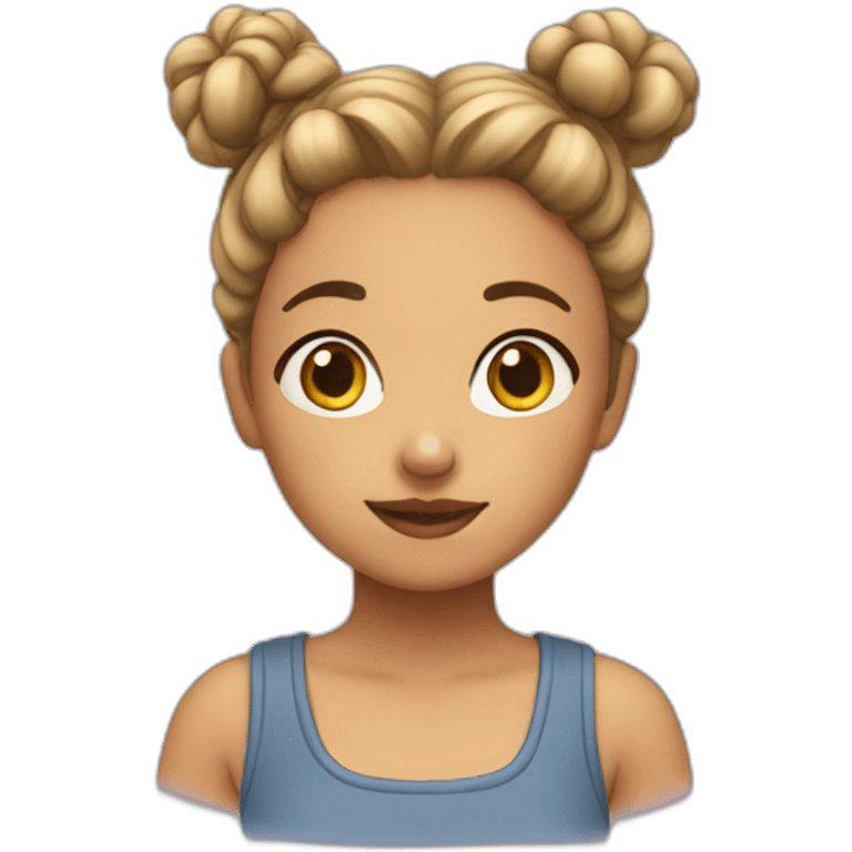 girl two buns emoji