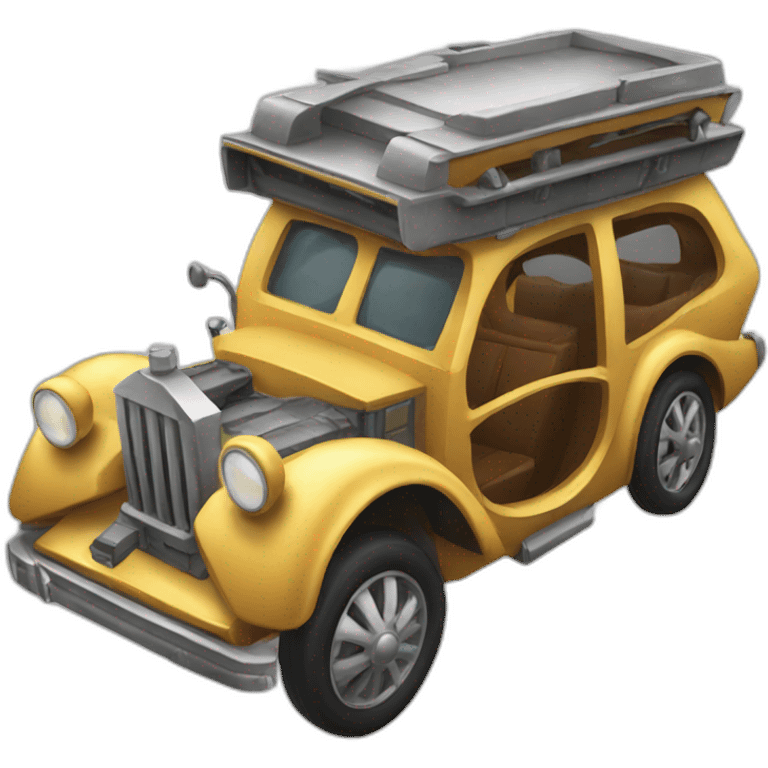 time machine car emoji