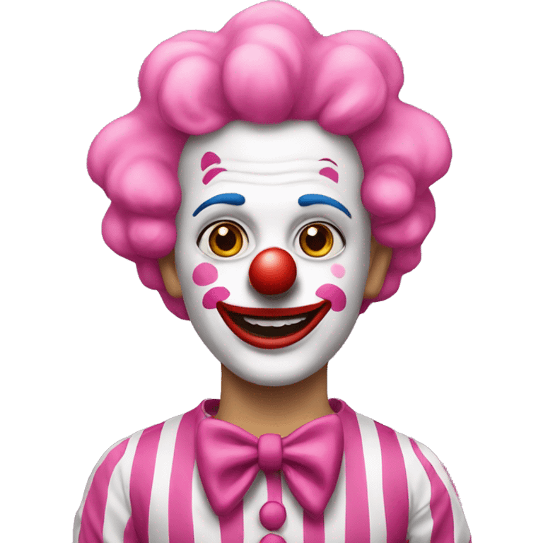 Create a pink clown emoji