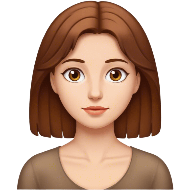 Brown hair  woman emoji