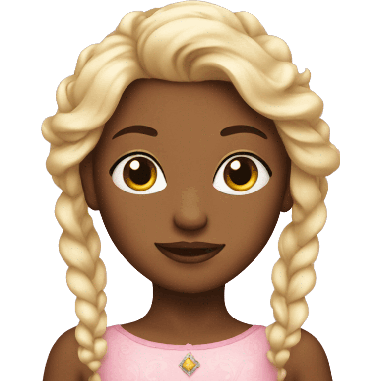 Pink princess brown skin emoji