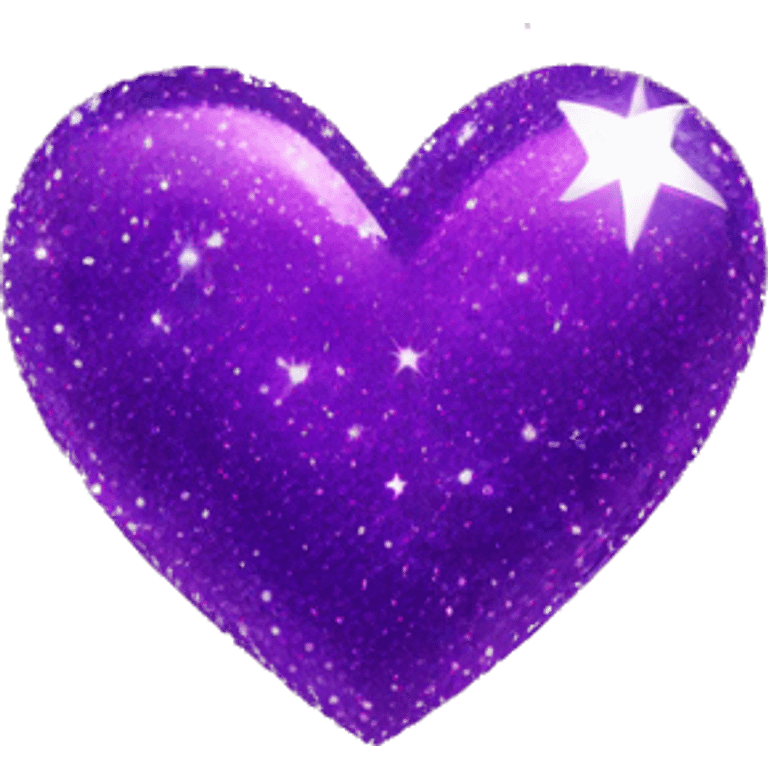 Deep purple sparkling heart emoji