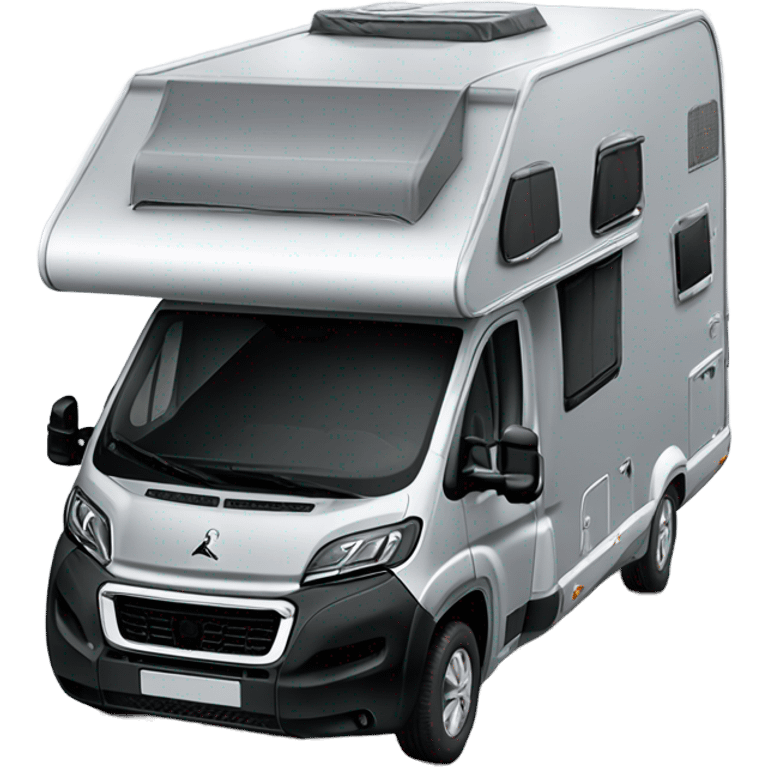 Peugeot Boxer als Camper in Silber mit zwei eingebauten Fenster an der Seite  emoji