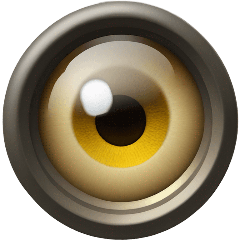 An eye looking through a spyglass, symbolizing competitor analysis. emoji