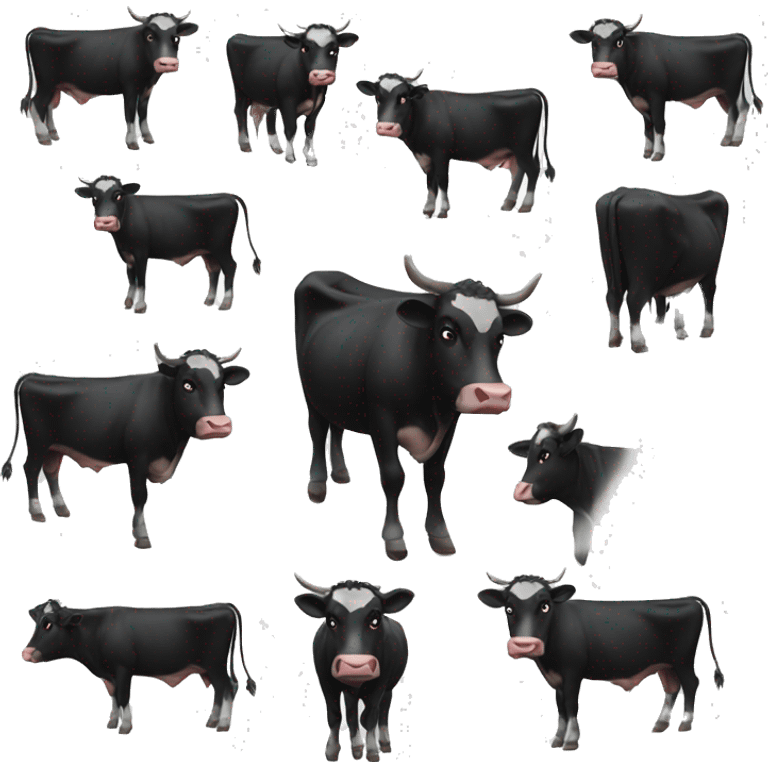 Black cow emoji