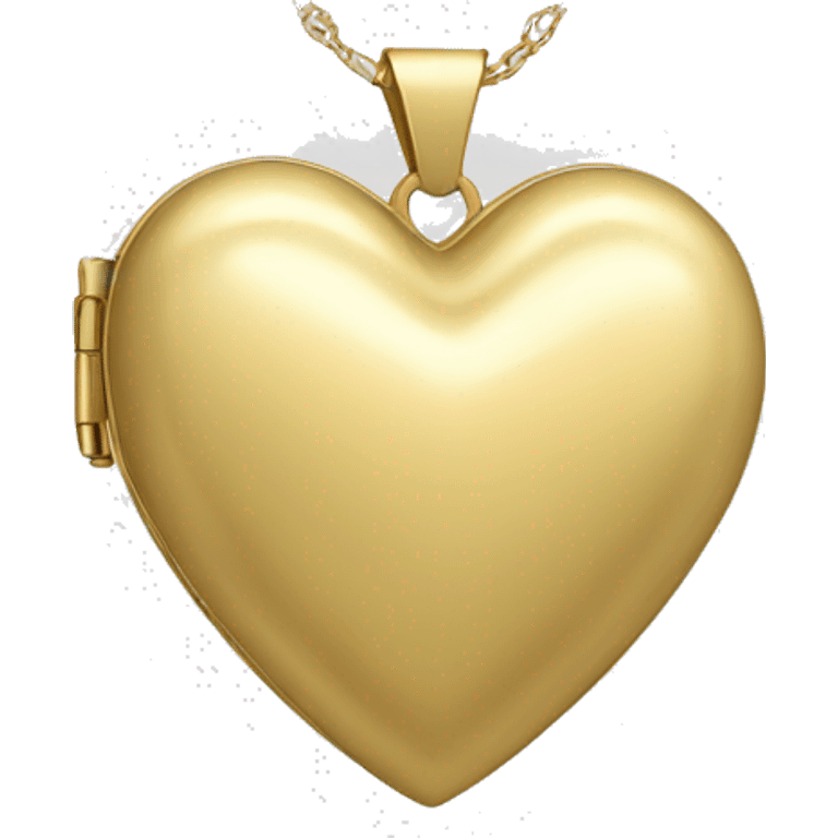 Gold heart locket emoji