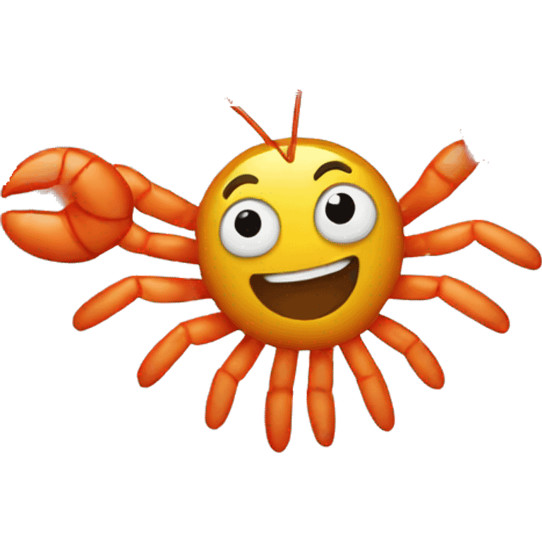 Shrimp celebrating emoji