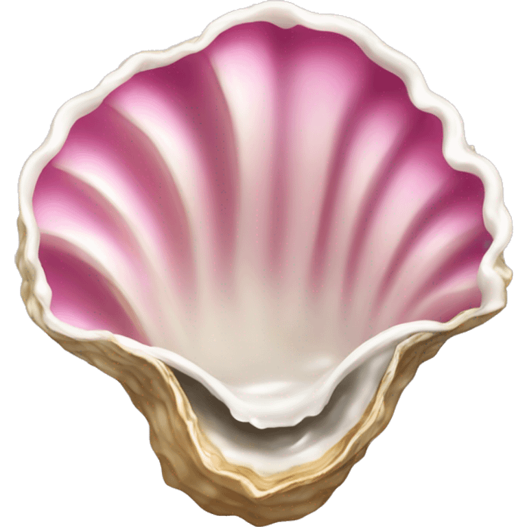 Pink opened oyster emoji