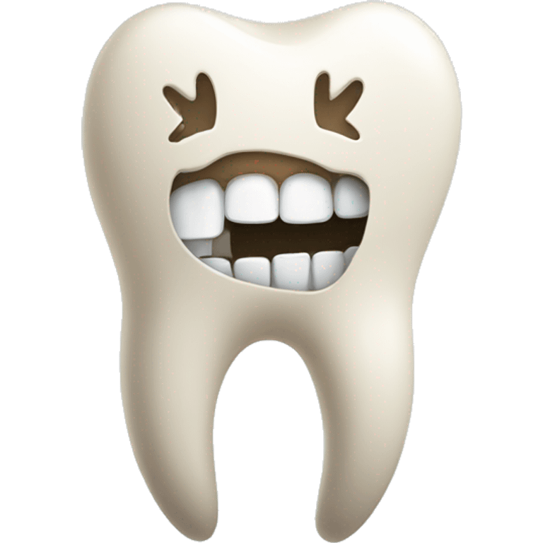 a tooth with a brace emoji