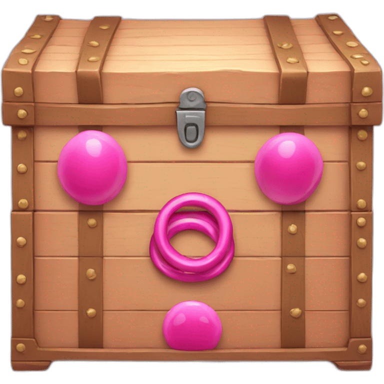 chest with pink rings emoji