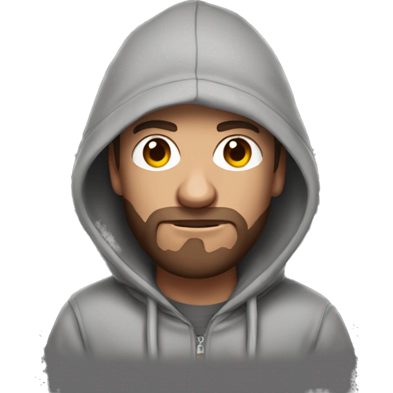 homeless man called forsen with brown hair with a hoodie gray hoodie over you can see entire hoodie, no pants are shown, one thumbs up emoji