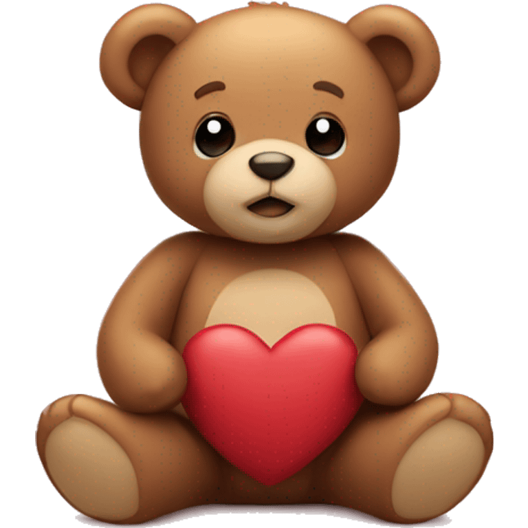 teddy bear with hearts emoji