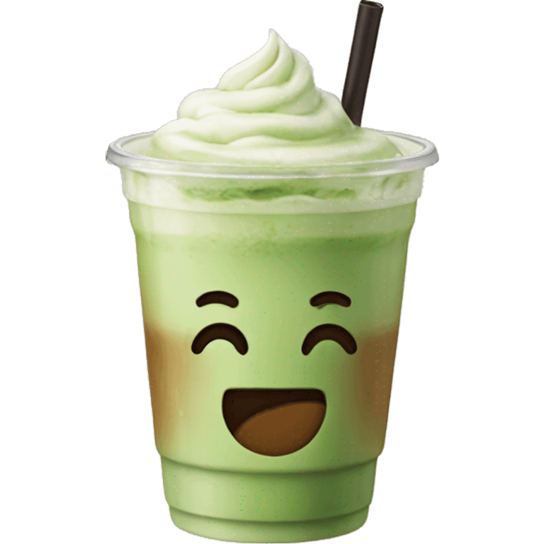 Maple matcha iced latte emoji