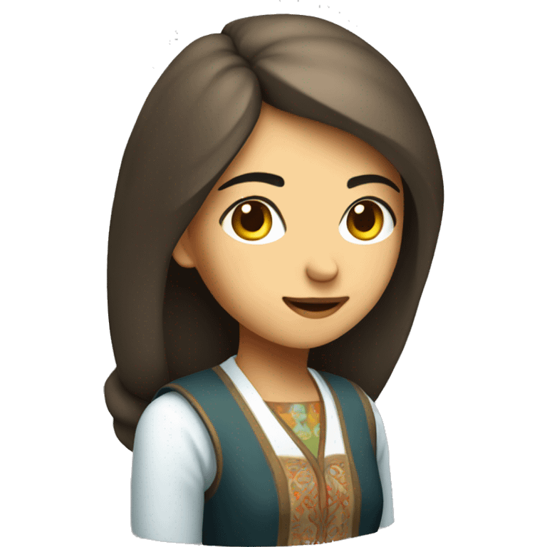 isometric sprite Turkish girl emoji