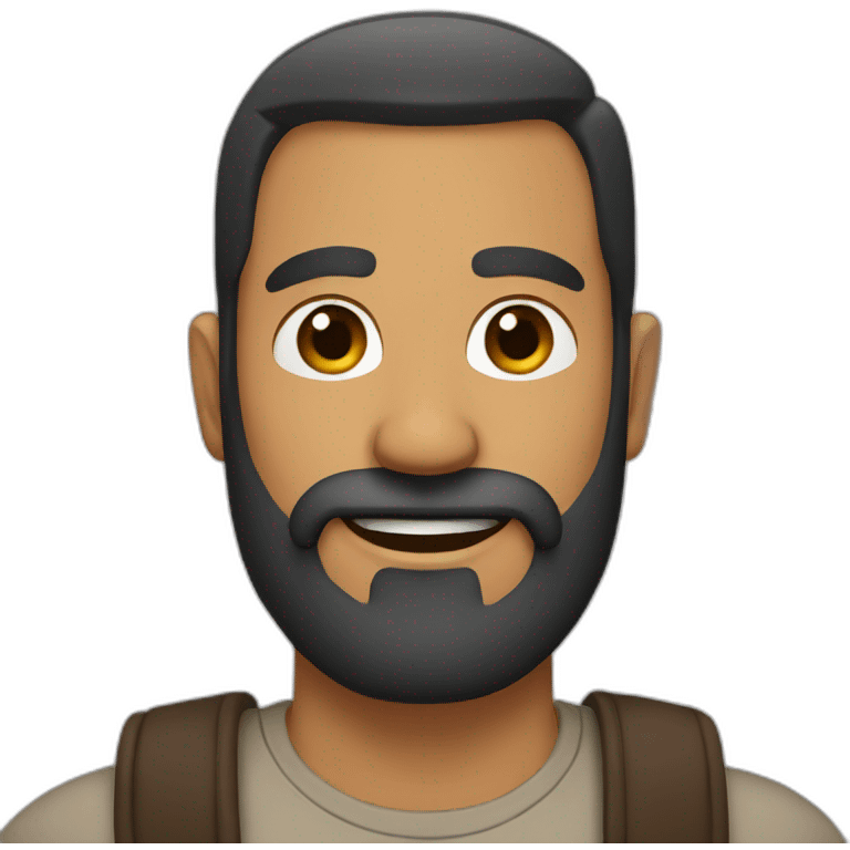 man, brown beard emoji