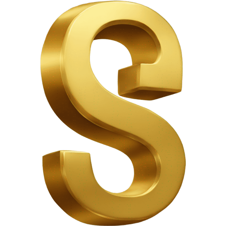 Gold letter S emoji