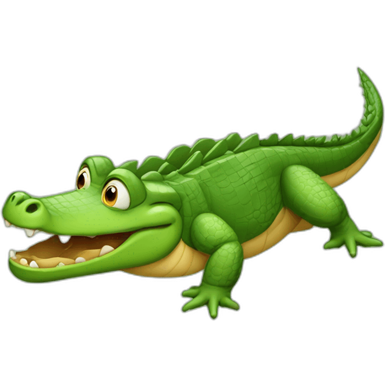 Crocodile sur papillon emoji