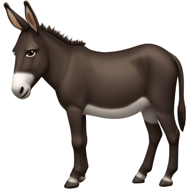 2 Donkeys dark brown full body emoji