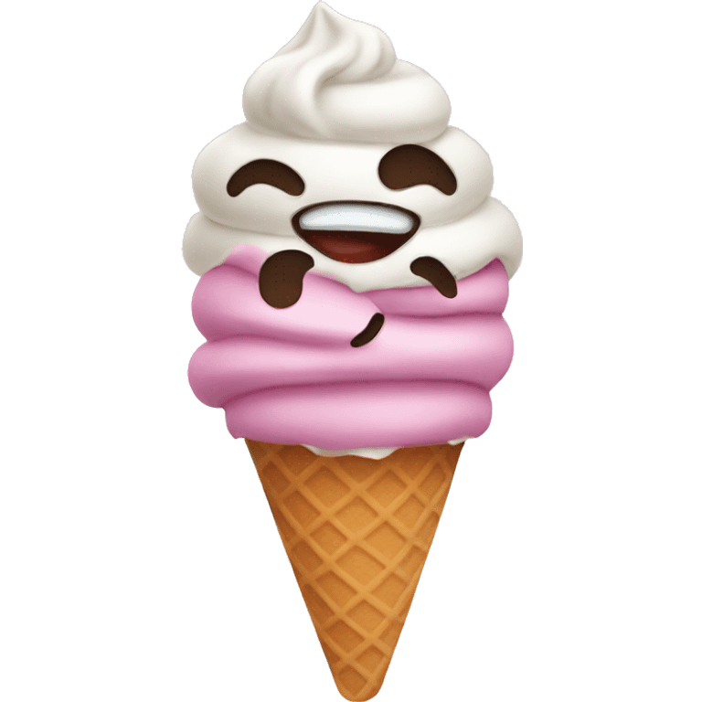  eating ice cream emoji