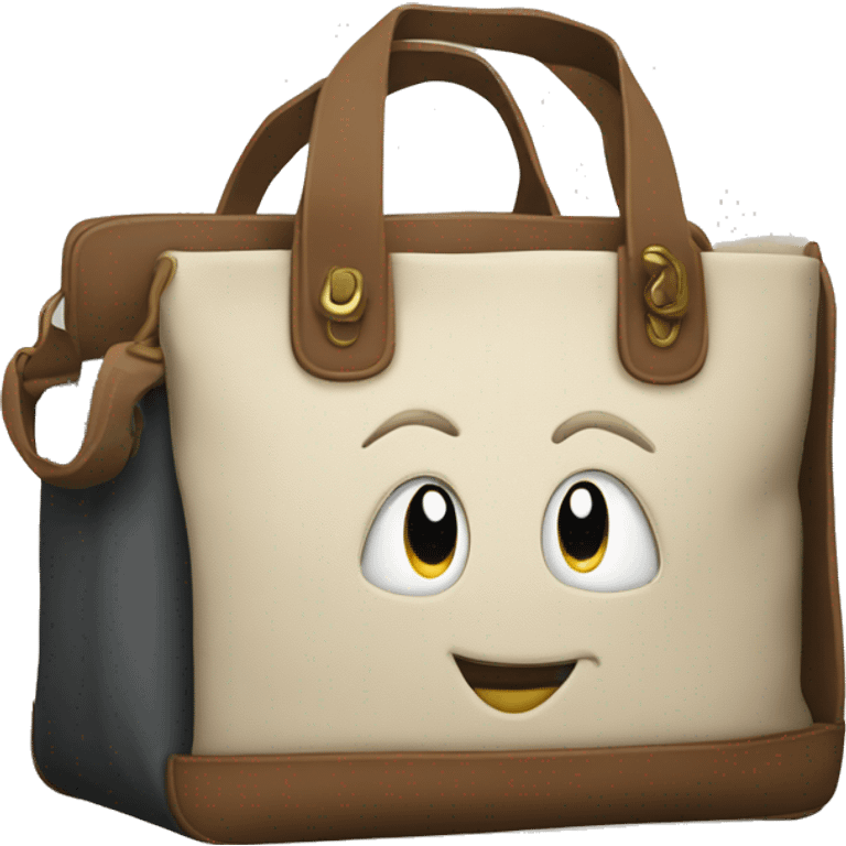 tote bag with laptop emoji