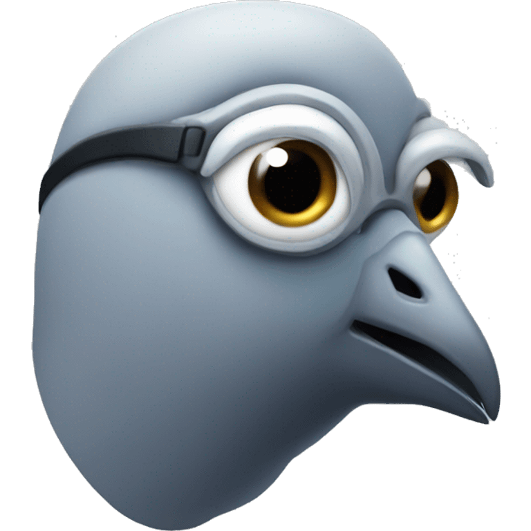 pigeon face with snorkel emoji