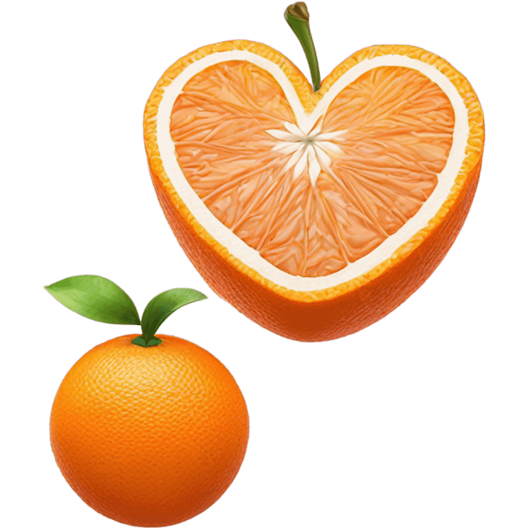 orange and love emoji