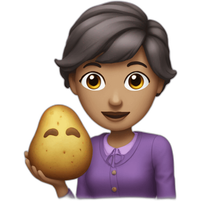 Maud with a potato emoji