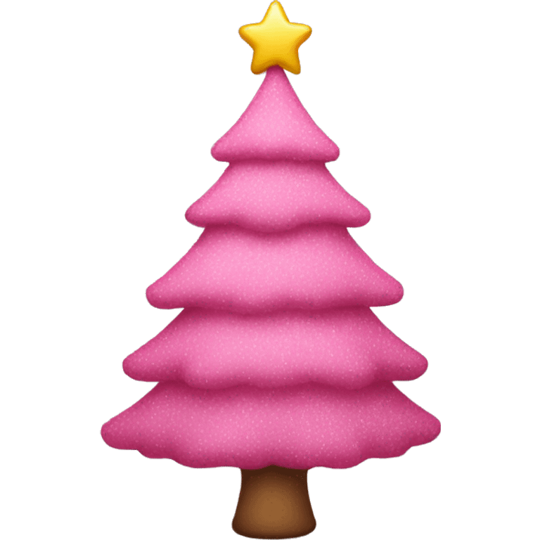 Pink Christmas tree emoji