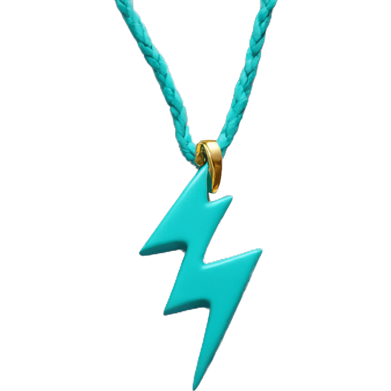 Turquoise lightening bolt necklace emoji