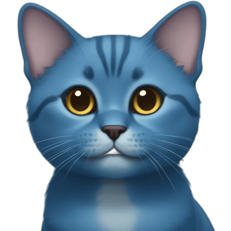 deep blue Munchkin cat emoji