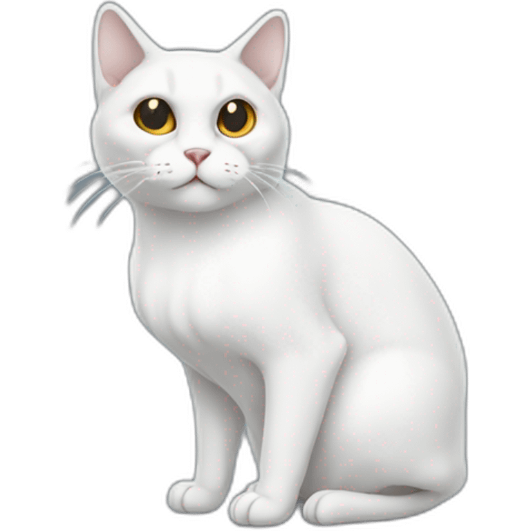 Sitting-bicolor-ghost-cat emoji