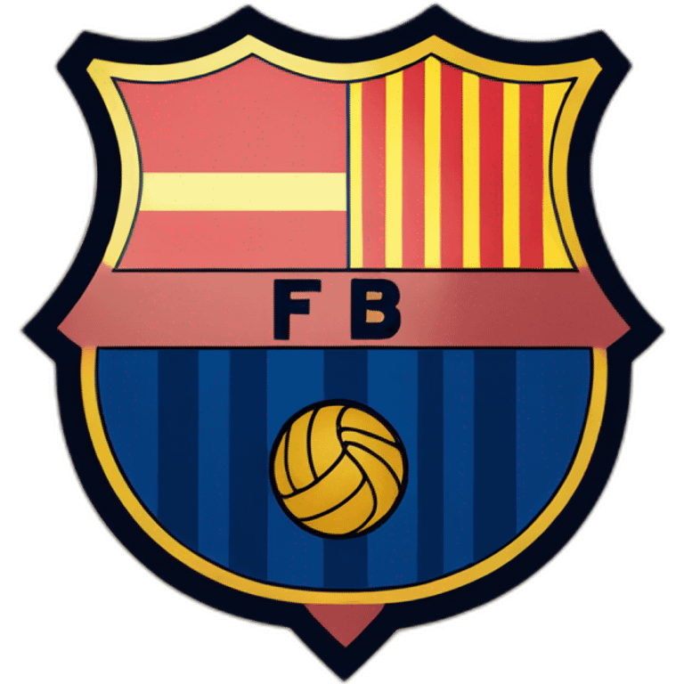 fc barcelona logo with undertext "La Masia" emoji