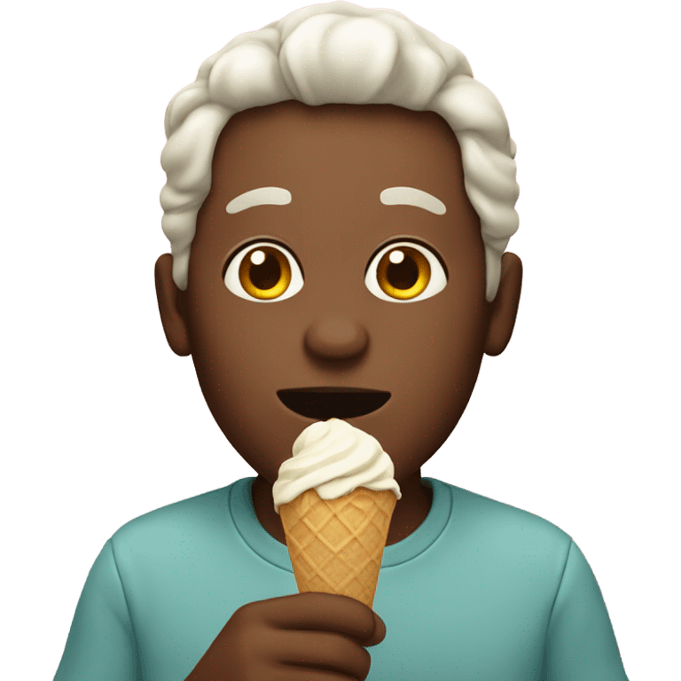 Eating ice cream  emoji