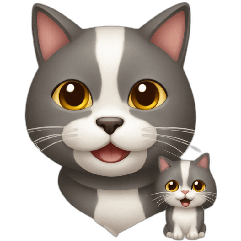 Gato com carinha de pidão emoji