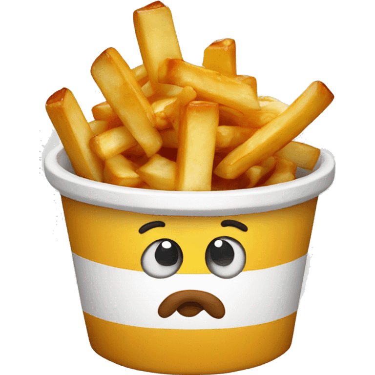 Une poutine qui mange une poutine  emoji