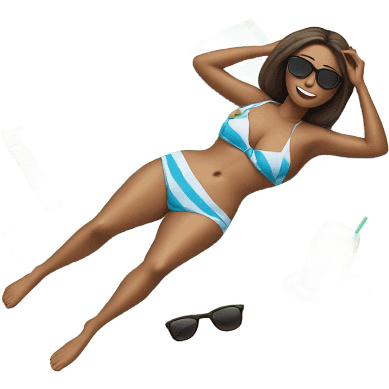 Woman sunbathing emoji