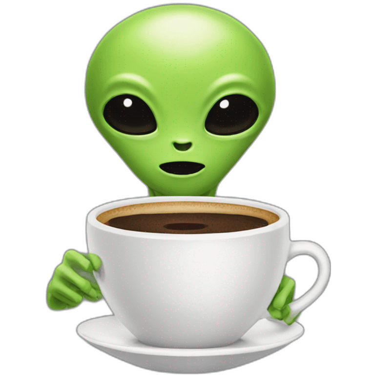 alien-drinking-coffee emoji