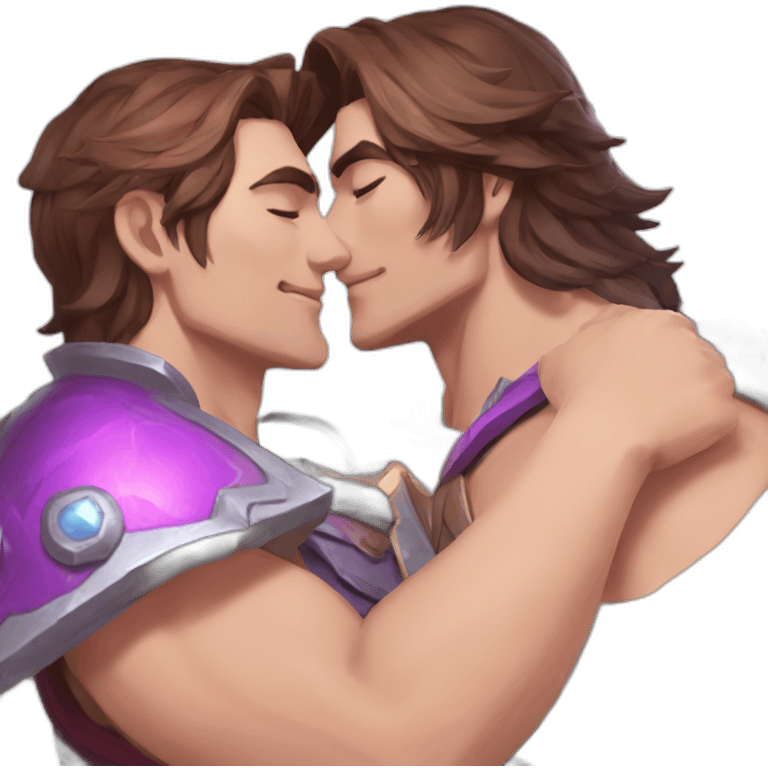 man Taric kissing man Taric league of legends emoji