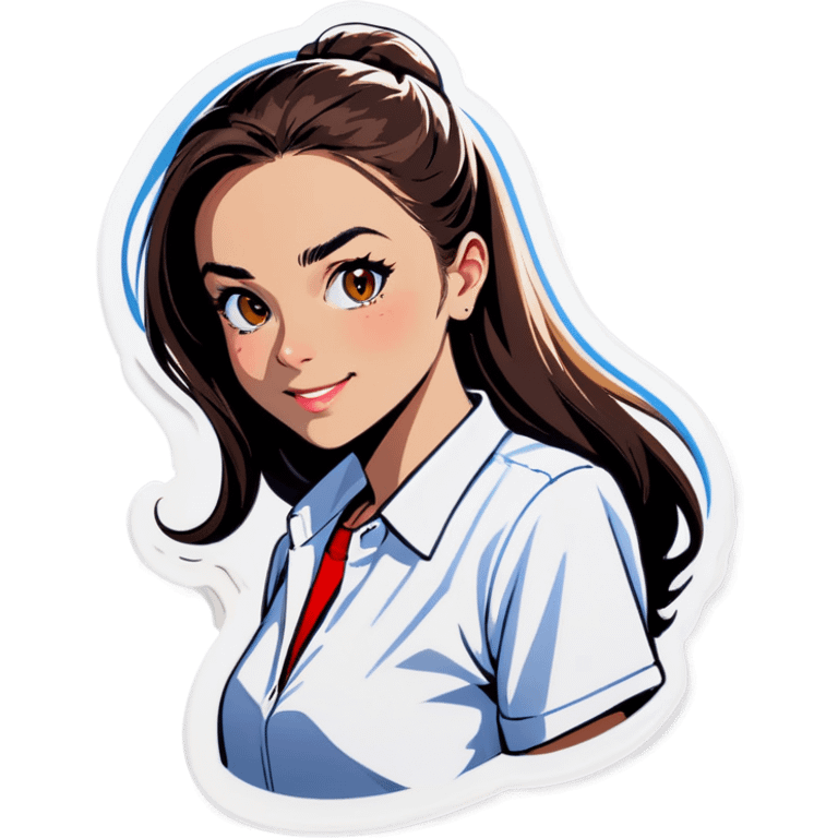 young woman in white shirt emoji