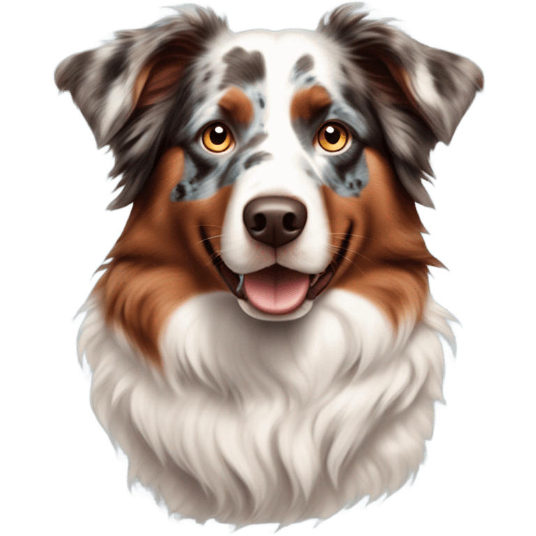 Red merle australian shepherd emoji