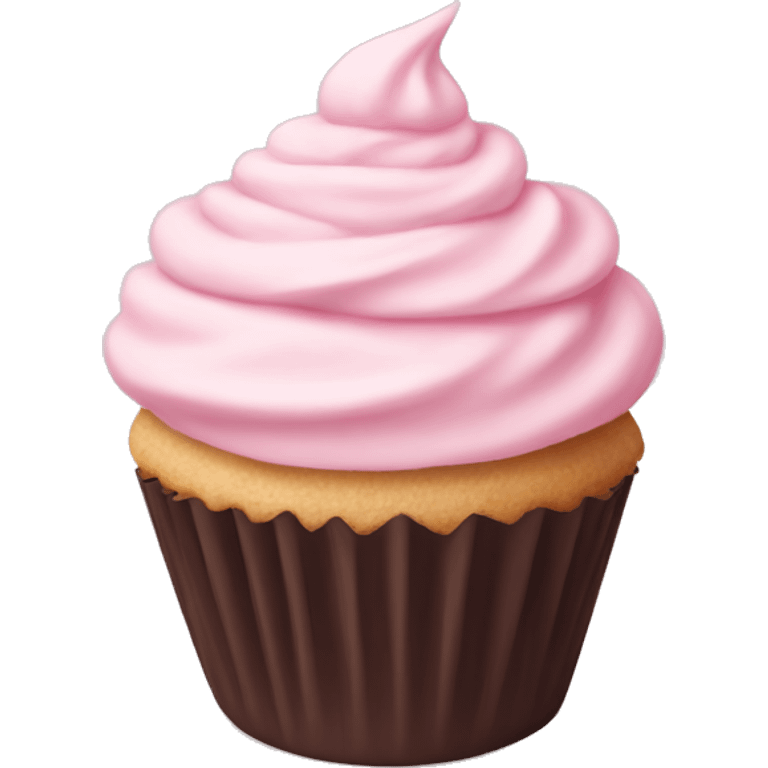 Pale pink cupcake emoji